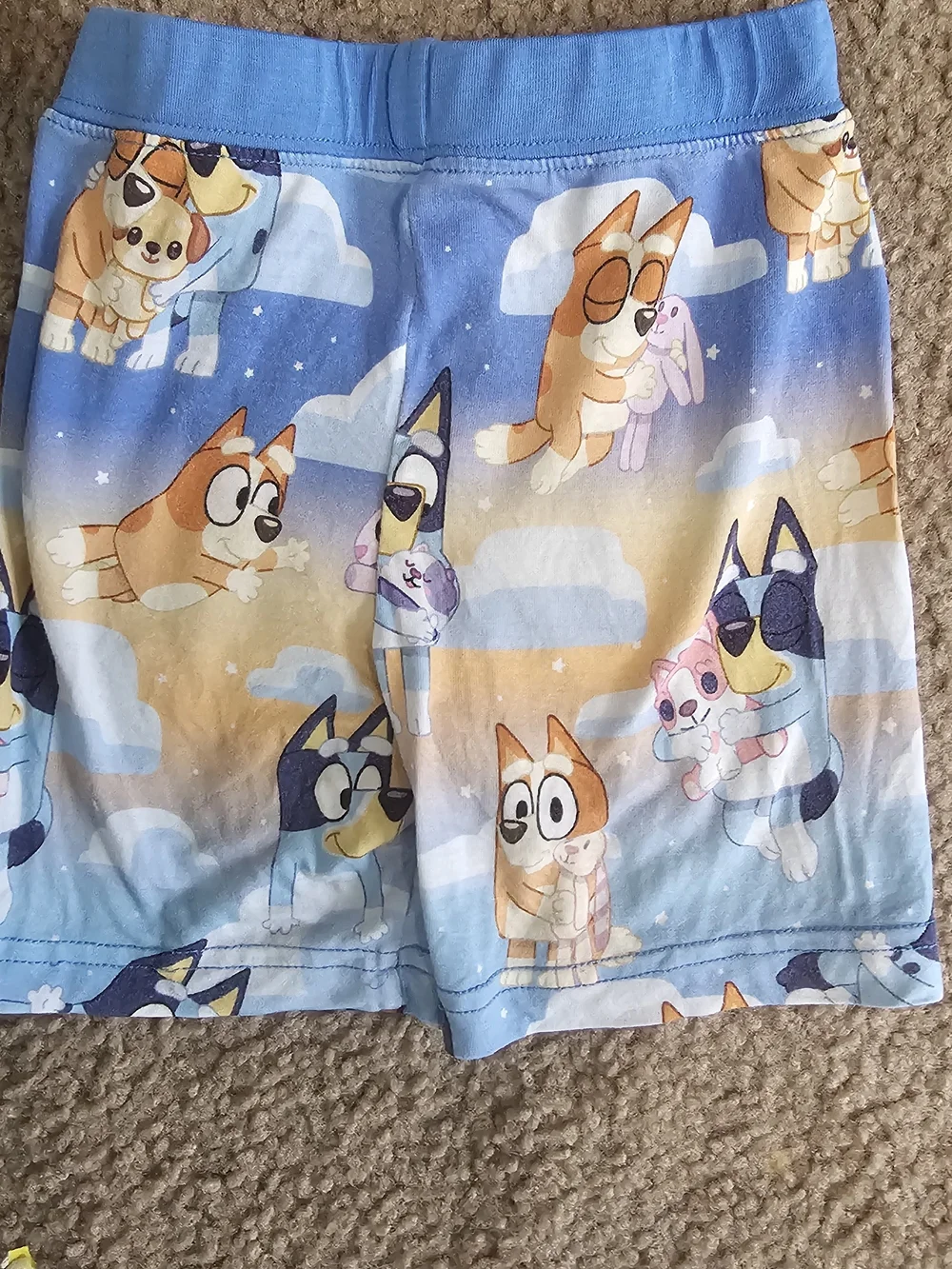 Little Sleepies Blue and Yellow Bluey  Pajama Bottom with Pastel Accents